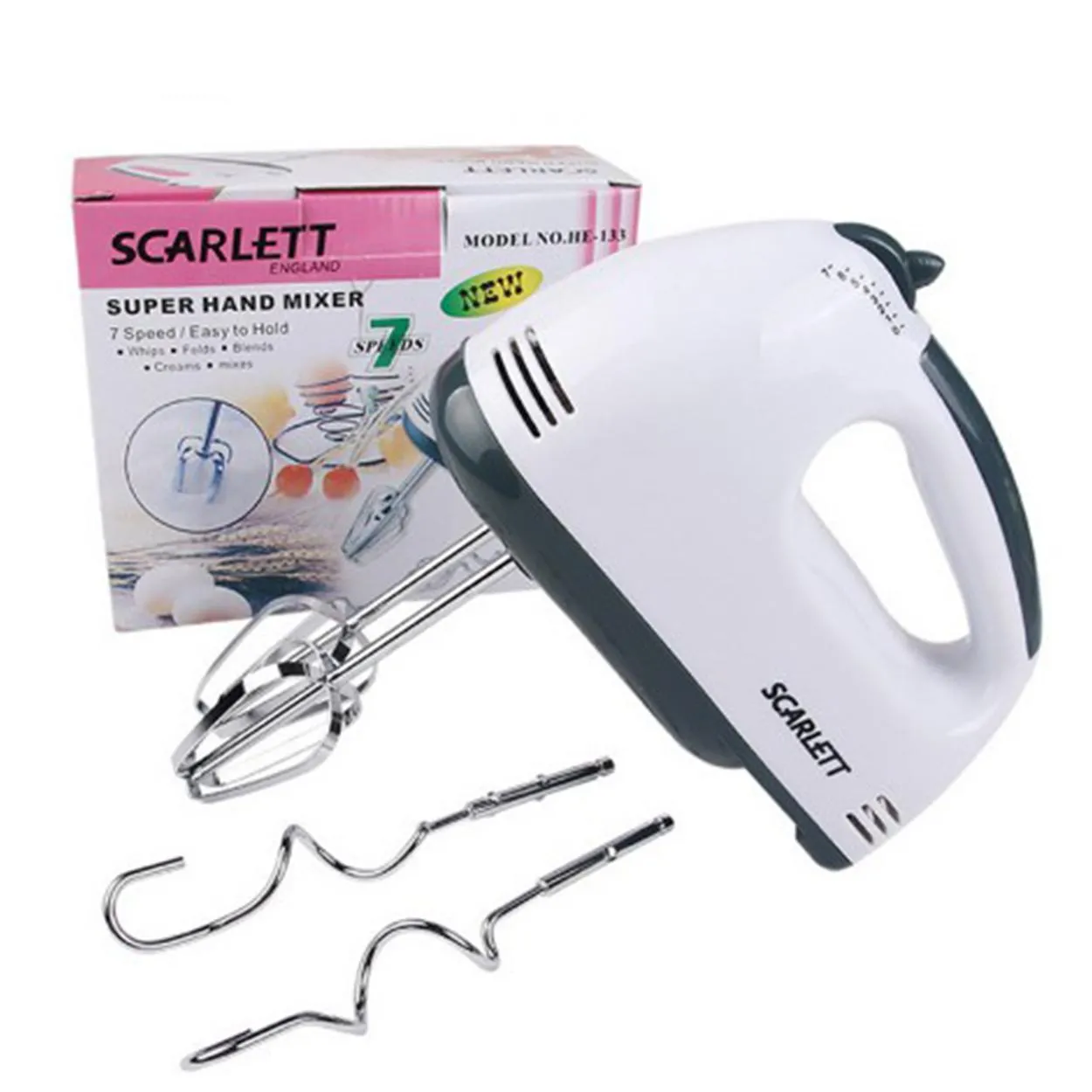Scarlett 7 Speed Electric Egg Beater and Mixer