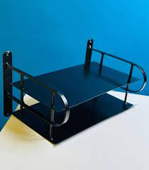 Stainless Steel Wall Mounted Router Stand - Black
