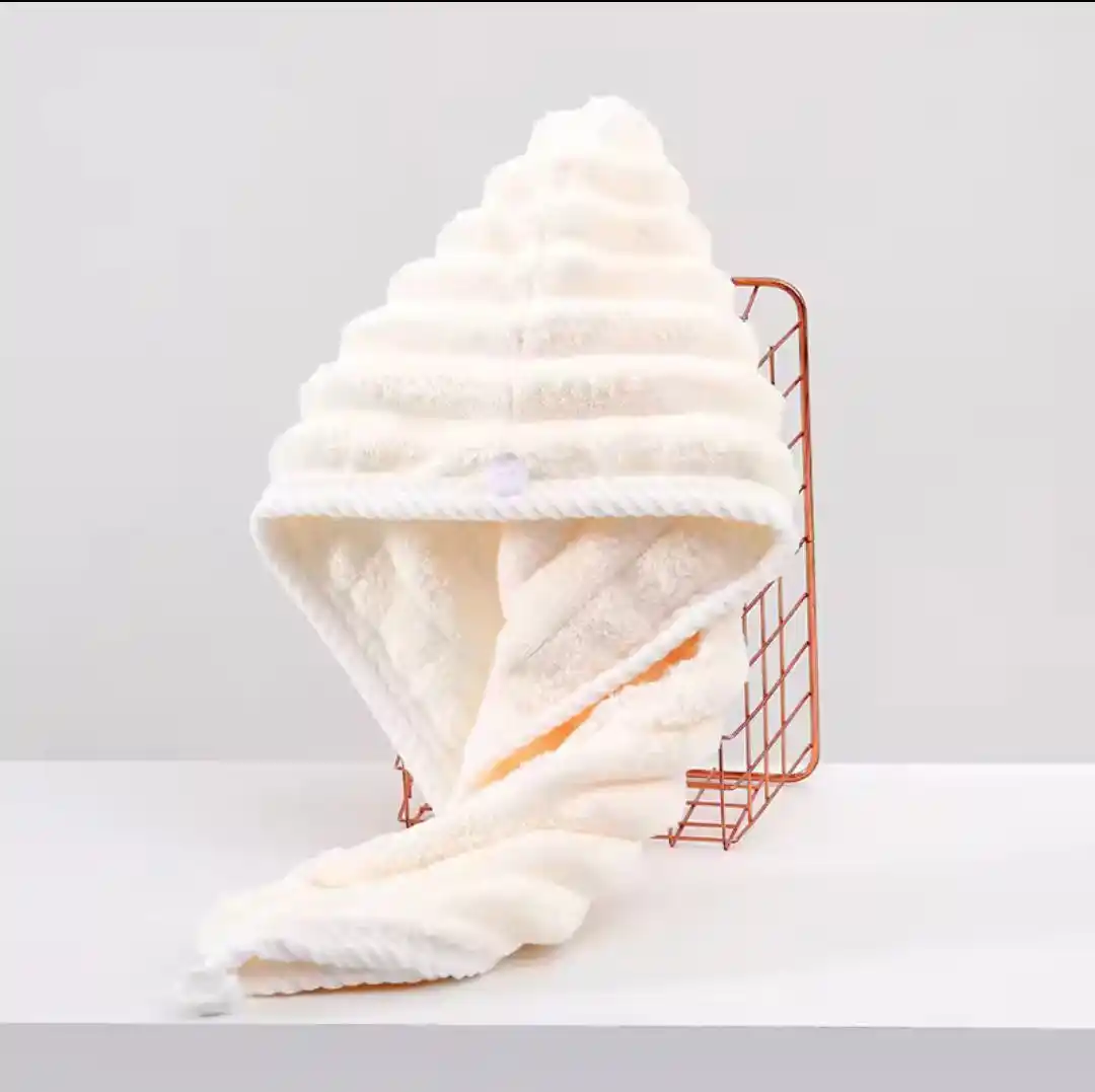 Micro fiber hair towel (off white colour)